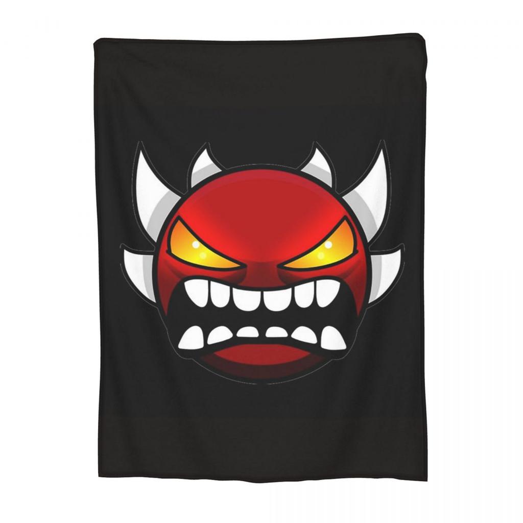 Coperta Geometry Dash per Videogioco Morbida Calda Coperta Plaid in Flanella Peluche per Letto Soggiorno Picnic Viaggio Divano di Casa