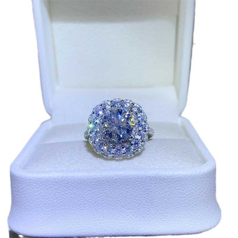 Luxury D Color VVS1 Moissanite Women's Ring - Certified, Passes Diamond Tester Instantly