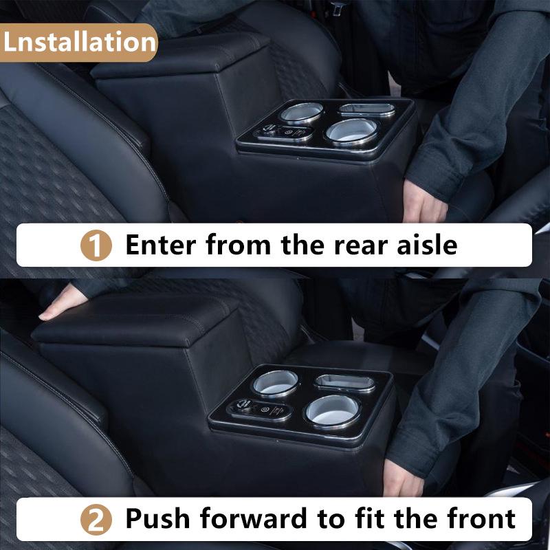 Toyota Noah 90 Series & Voxy 95 Series Multi-functional Armrest & Storage Box for Commercial Vehicles.