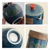Portable Ceramic Tea Set Traditional Porcelain Pot with Cups, Container, and Storage Case for