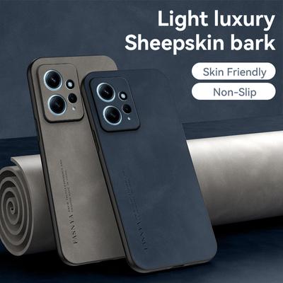 Vintage Leather Soft Phone Case For Xiaomi Redmi 9A 9C 10C 12C Redmi Note 10S 11S 12S 10 11 12 13 Pro Sheepskin Texture Protective Cover Coque