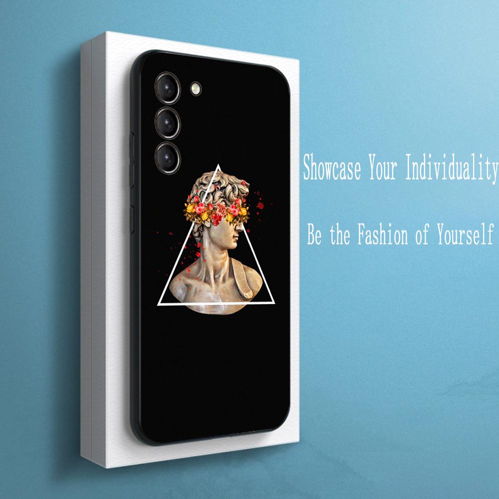 Roman statues cool hip-hop poster design Phone Case For Samsung Galaxy S26 S25 S24 S23 S22 S21 Plus Ultra Note20 Soft Black