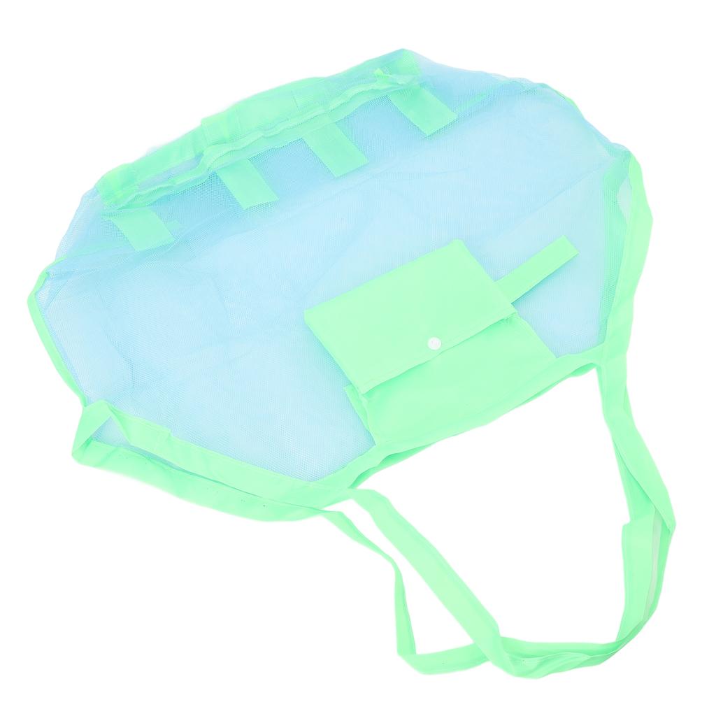 Mesh Beach Bag Multipurpose Large Capacity Foldable Beach Toy Bag for Beach Pool Outdoor Travel Gym