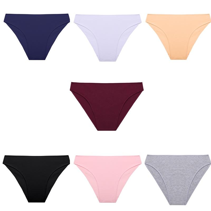 Women's Cotton Briefs In Solid Colors, Sizes M-XXL, High Comfort Fit