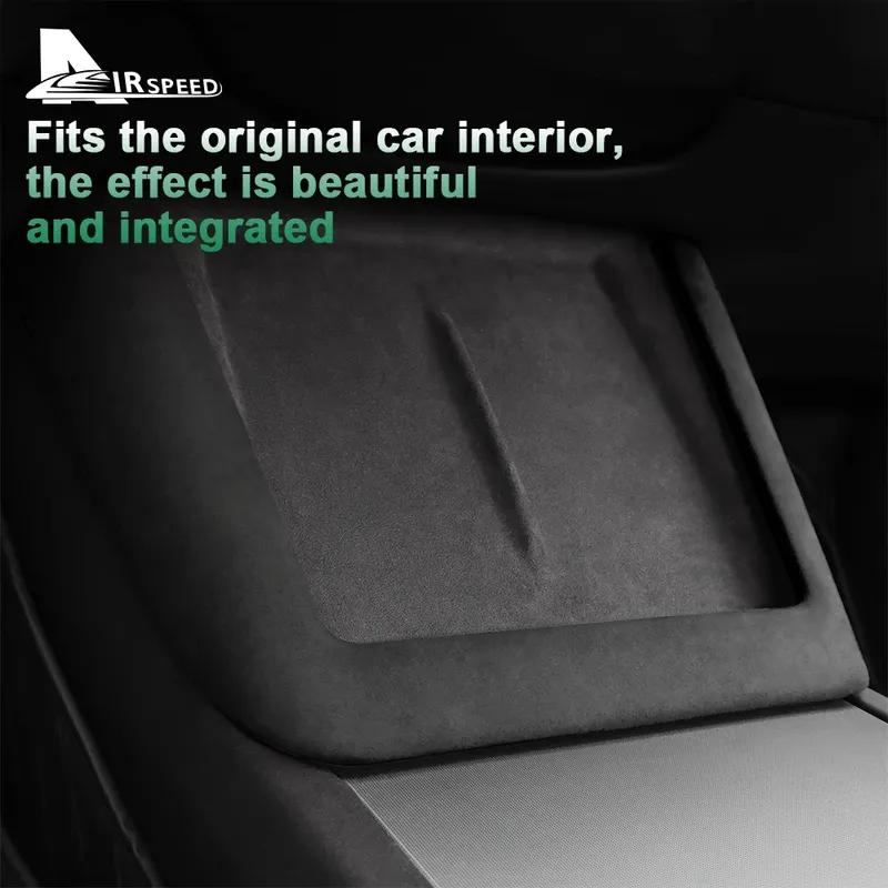 Italian Top Suede for Tesla Model 3 Highland 2024 Model Y Juniper 2025 2026-Up Central Control Wireless Charging Frame Cover