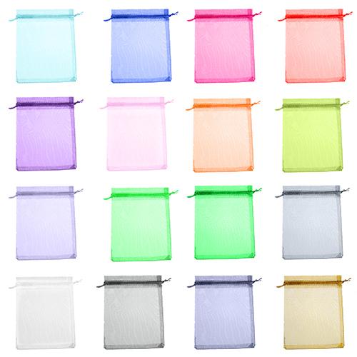 50 Pcs Organza Jewelry Gifts Drawable Box Wedding Gift Candy Mini Pouch Bag
