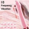 10 Moduser Teleskopisk Vibrator for Kvinner Høyhastighetsmotor G-punkt Klimaks Dildo Vibrerende Kvinnelig Masturbator Voksen Sexleketøy for Kvinne