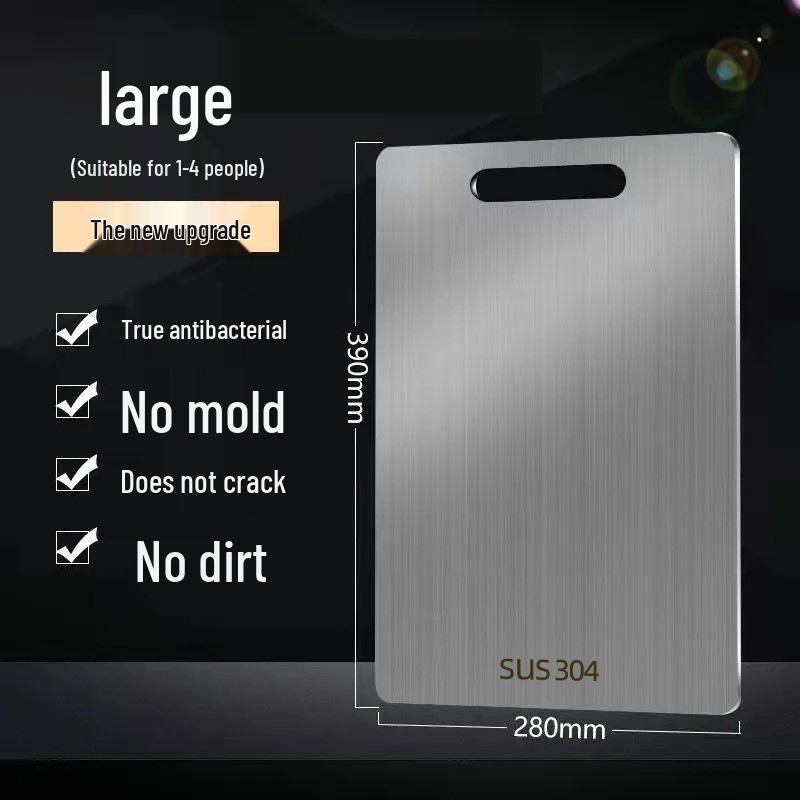 

Антибактериальная разделочная доска из нержавеющей стали пищевого класса - Сверхпрочная и устойчивая к плесени, Идеальна для кухни и приготовления теста Square