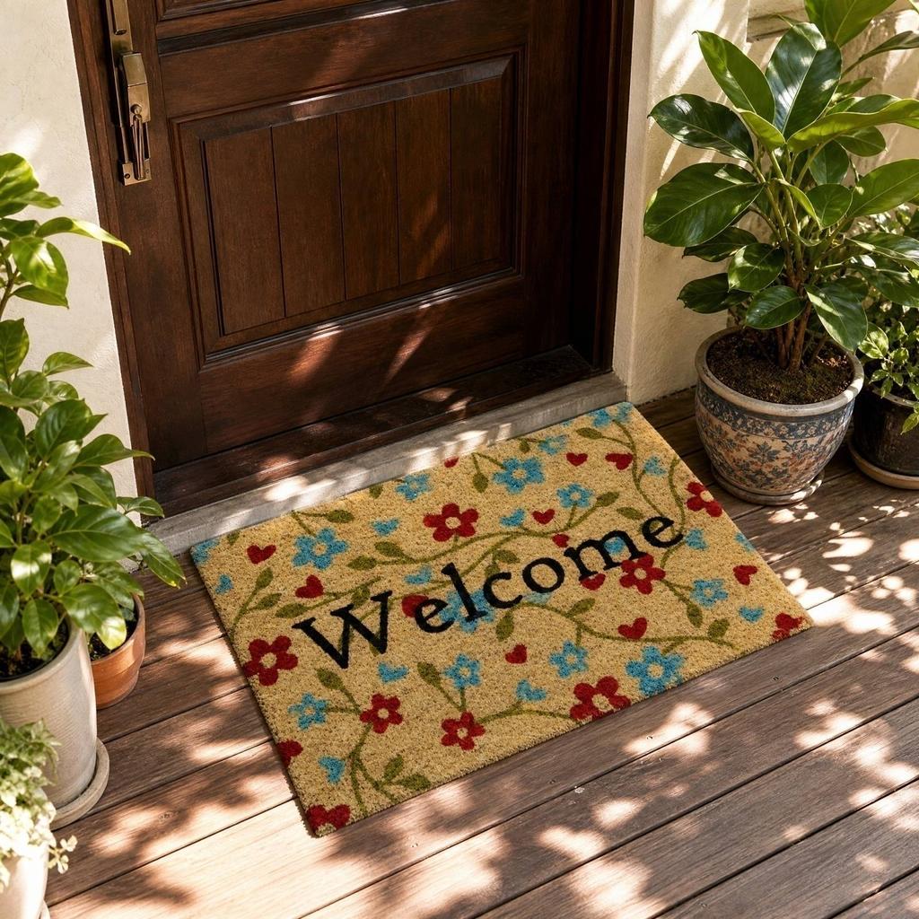 Outdoor Door Cuttable Non Coir Texture Thick Wear Entry 40 cm