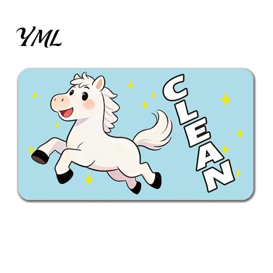 Removable Dishwasher Magnet Cartoon Animal Dirty Clean Magnet, Magnetic Indicator, Double-sided Dish Washing Machine Decoration Kitchen