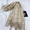 Plaid Scarf Women's Autumn and Winter New Fringed Shawl Fashion Imitation Cashmere Warm Scarf