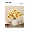 Two Head Silk Orchid Artificial Flower Bouquet with Bendable Stems for Wedding