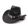 Cowboy Hat With Chain And Starry Sky Compass For Western Style Men And Women
