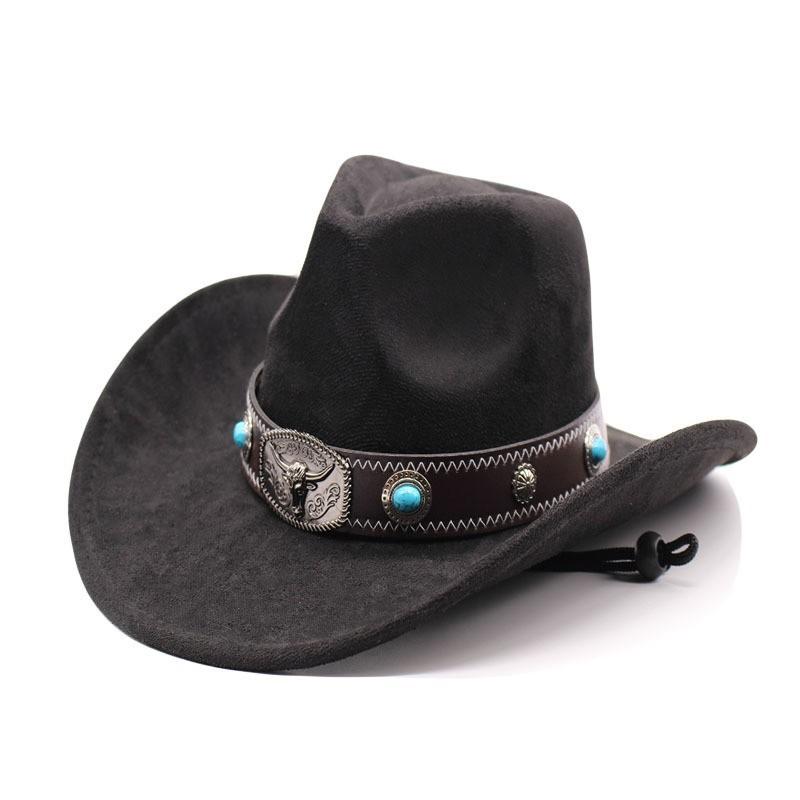 Cowboy Hat With Chain And Starry Sky Compass For Western Style Men And Women