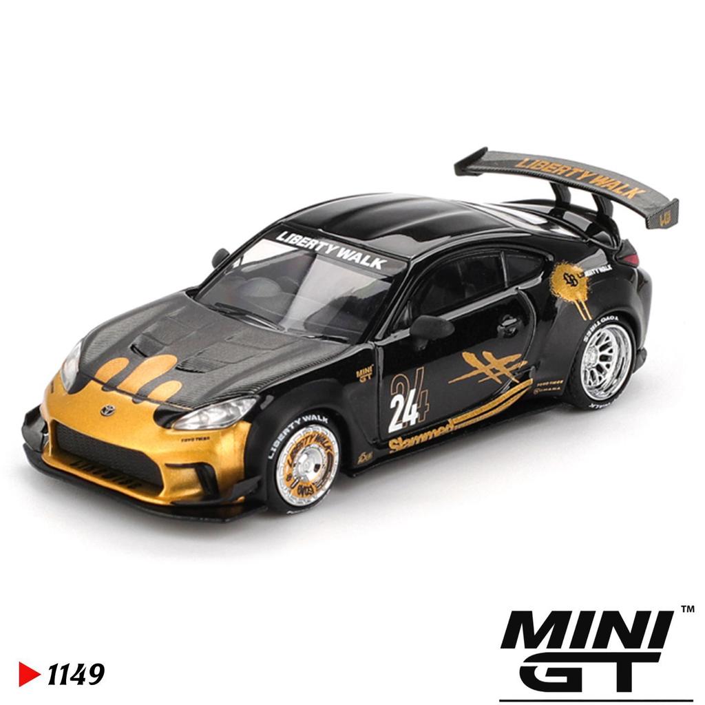 MINI GT 1:64 Toyota GR86 LB Nation Black/Gold Alloy Die Cast Car Model Collection Gift