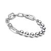 Pandora ME Series Beaded Chain Logo Decoration 925 Silver Bracelet Women's Silver 592793C00