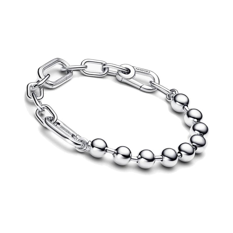 Pandora ME Series Beaded Chain Logo Decoration 925 Silver Bracelet Women's Silver 592793C00