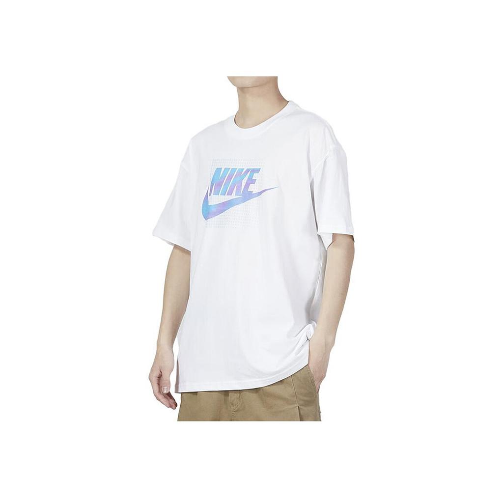 Nike Solid Color Logo Short Sleeve Crew Neck T-Shirt Men Tops White DZ2998-100
