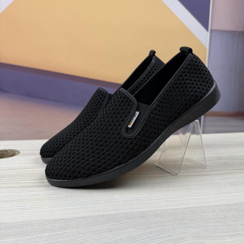 

Тканевые туфли мужские летние на одной педали мужские туфли дышащие сетчатые туфли папины туфли мужские туфли для вождения 39