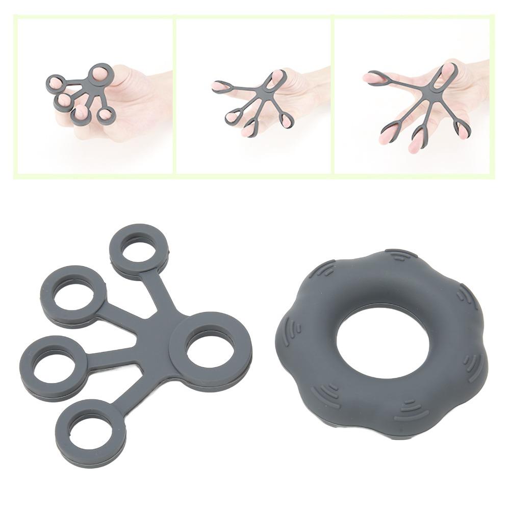 4pcs Silicone Finger Stretcher Flexible Finger Exerciser Hand Grip Strengthener Strength Training