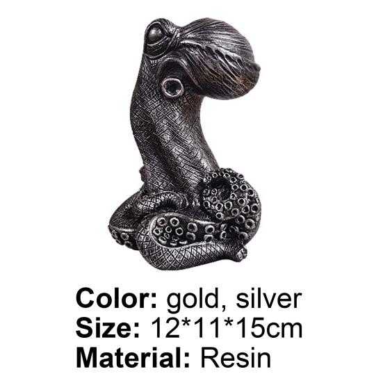 Flower Vase Unique Style Fall Resistant Resin Octopus Shape Flower Pot Decor for Home