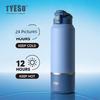 Tyeso New Large-Capacity Thermos Cup for Outdoor Sports and Travel, Portable Water Bottle with Handle for Direct Drinking