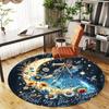 1pc Dragonfly Moon Round Chair mat Area Rug - Non-Slip, Floor Mat for Office, Bedroom, and Indoor Decor c1125634