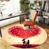 1pc love proposal Round Chair mat Area Rug - Non-Slip, Floor Mat for Office, Bedroom, and Indoor Decor c1125286