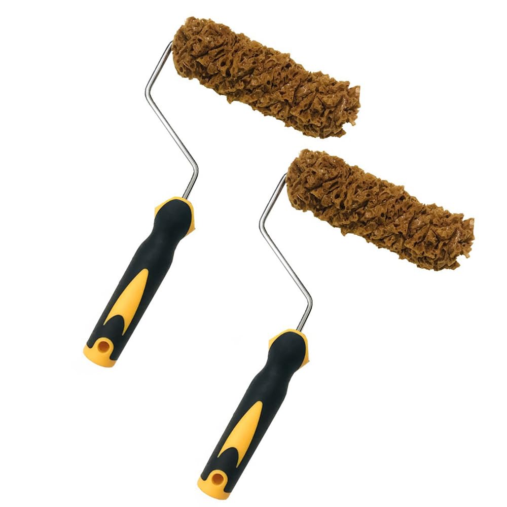 2 packs of 6-inch artificial sponge algae rollers three-color pearlescent art paint embossing rollers Symphony printing rollers