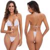 2025 Modern Lace-Up Bikini Solid Color Split Swimsuit - Stylish & Sexy Women's Set
