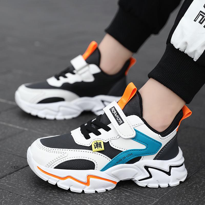 New students soft-soled cotton shoes are non-slip, light and warm, autumn and winter boys 2025 primary school students sports shoes with velvet