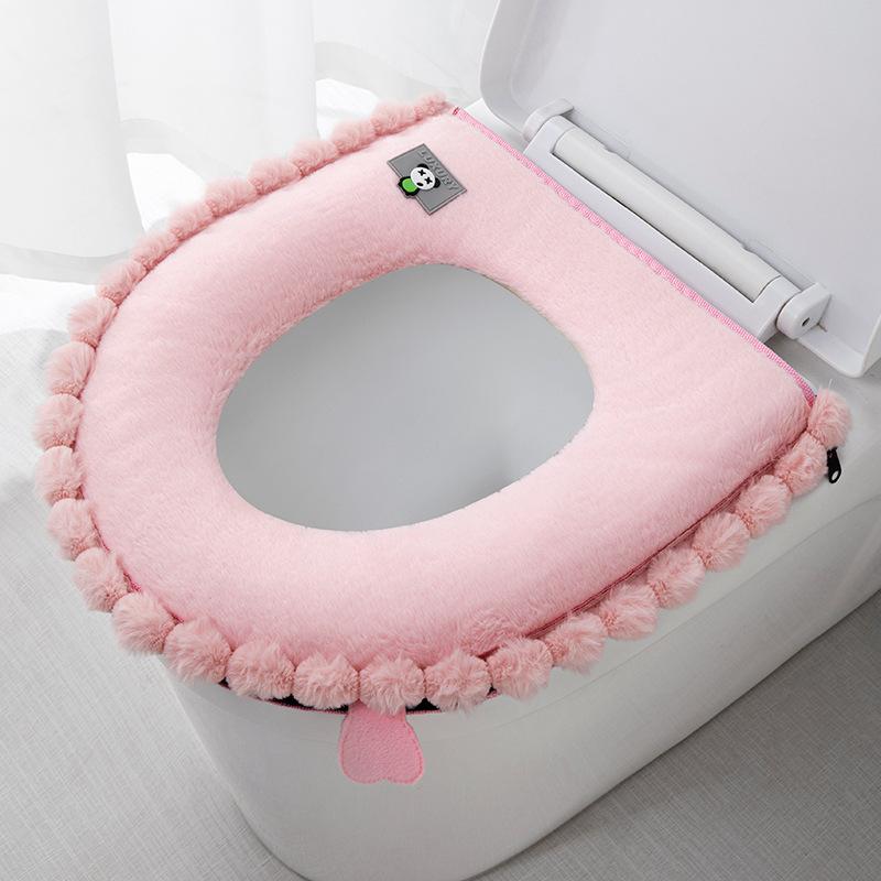 New Thickened Plush Toilet Mat Winter Toilet Seat Cushion Ferrule Toilet Toilet Mat