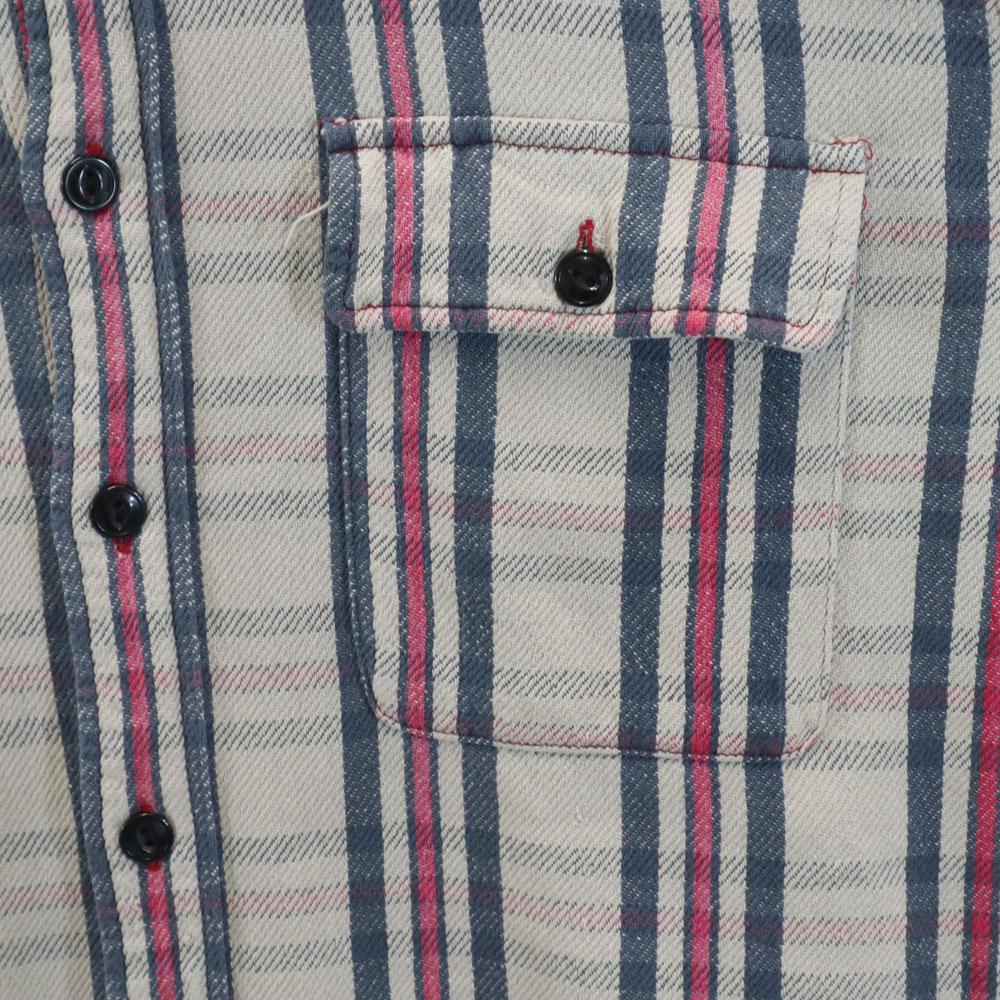 RRL 90s Initial Tag Red 3 Stars Old Long Sleeve Heavy Flannel Check Shirt Men's Used
