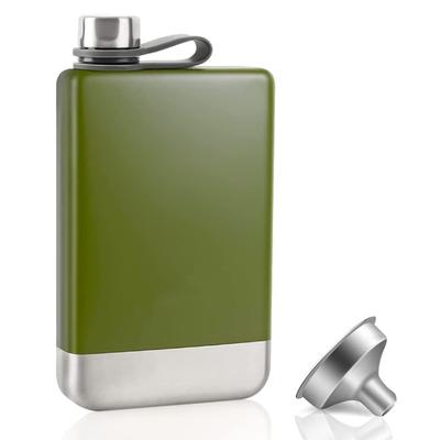 Hip Flask for Whiskey 9oz 304 Stainless Steel Hip Flask with Funnel Leakproof Camping Whiskey Flask