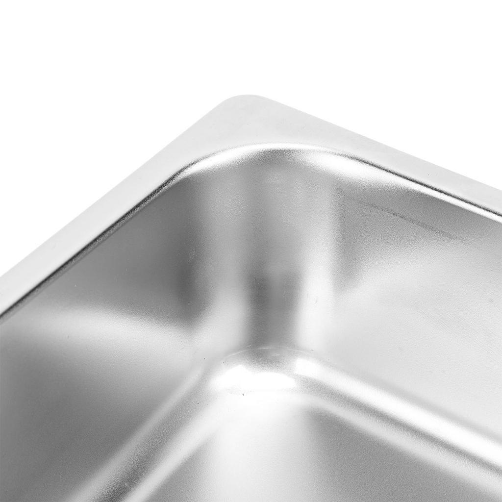 RV 304 Stainless Steel Sink, Rectangular Hand Wash Sink for Kitchen, Boat, Caravan, or Yacht, with 40mm Drain (Polished Drawing GR-1465)
