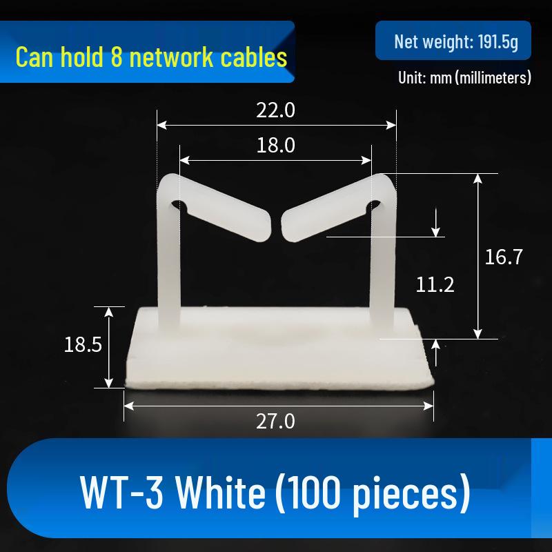 Vertical Cable Clip Adhesive Wire Fixing Base WT-2 Series