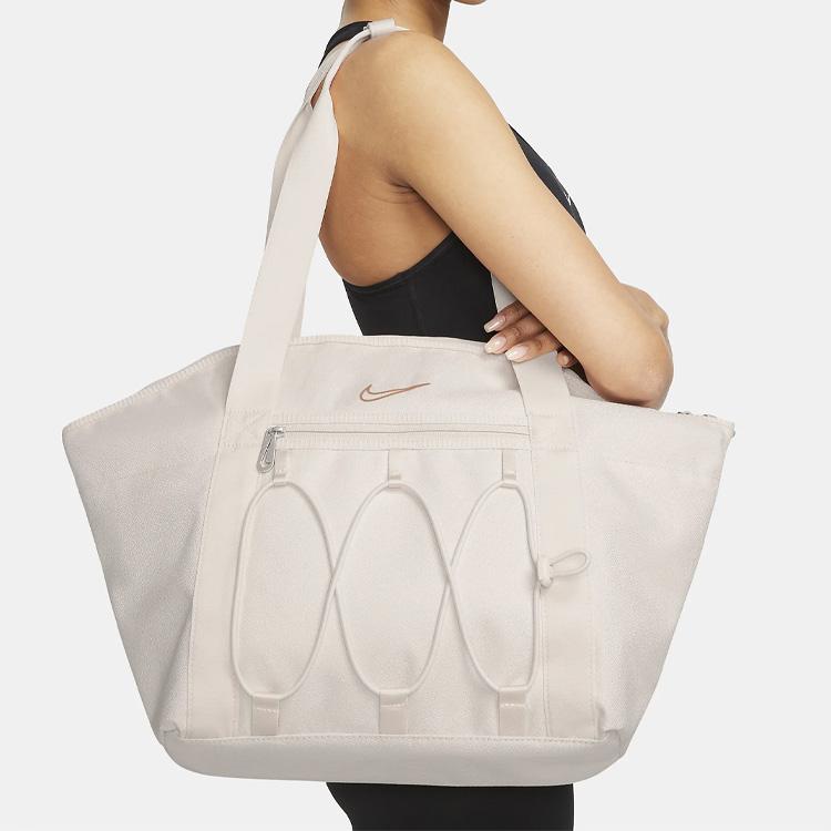 Nová polyesterová taška tote Nike Nákupní taška Kabelka Běžná Unisex Béžová CV0063-838
