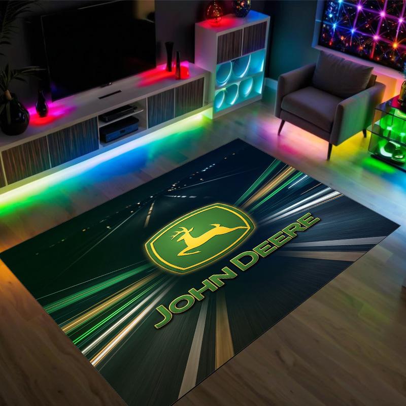 John deere Design Tapis Velours Cristal Douillet Non?Tapis imprimé antidérapant pour chambre, salon, entrée
