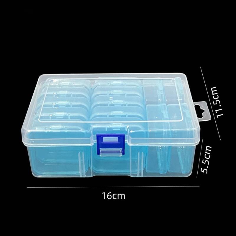 14/20grids PP Storage Box Mini Transparent Plastic Case Container Square Rectangle Packaging Box For Jewellry Beads Small Items