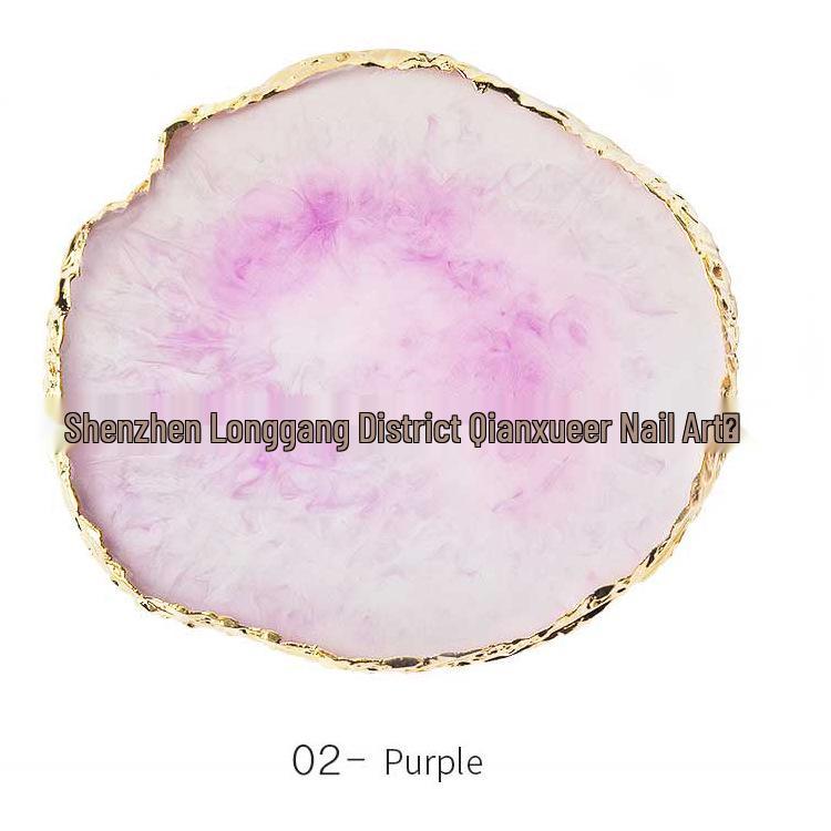 Nail Art Resin Agate Palette: Round Square Color Mixing & Display Board