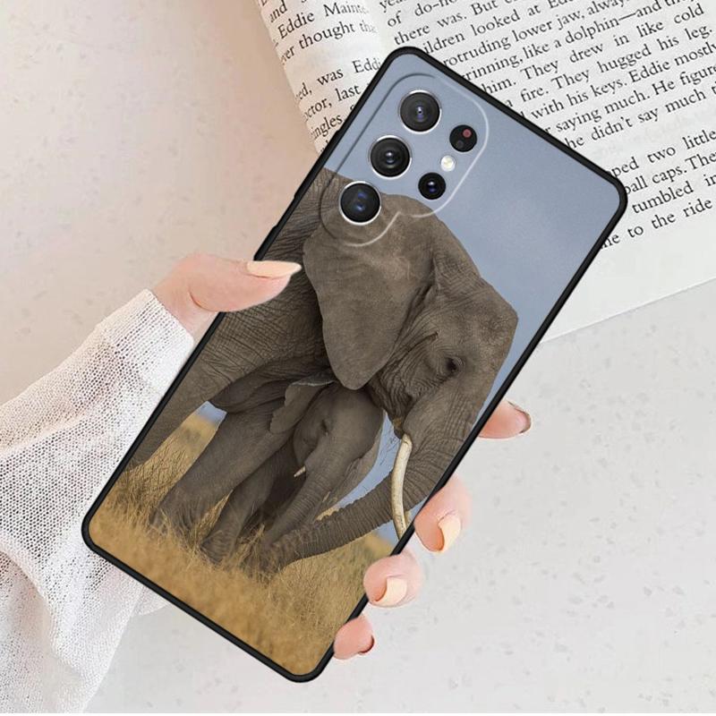 Elephant Baby Nature Phone Case For Samsung Galaxy S25 S23 S30 S8 S21 S20 FE S24 S22 Note 10 20 S8 Plus Lite Ultra