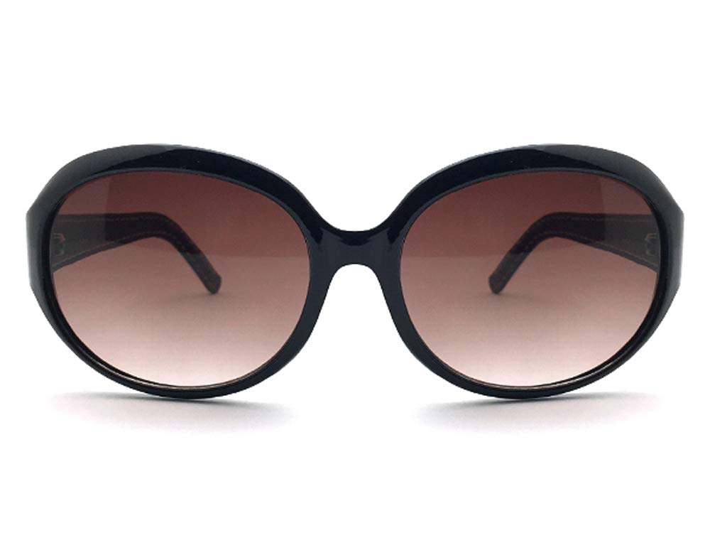 LEATHER TEMPLE BUTTERFLY SUNGLASS temple butterfly Black extract SMOKE HALF [DESIGN EYEWEAR] (leather sunglasses) ×