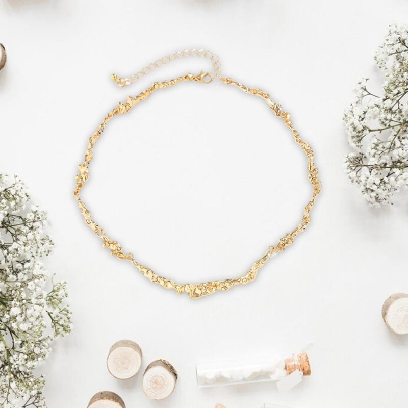 Řetízkový náhrdelník  Lávový kroucený náhrdelník pro ženy Dívky Módní náhrdelník Šperky Klíční kostní řetízek pro svatby & Večírky