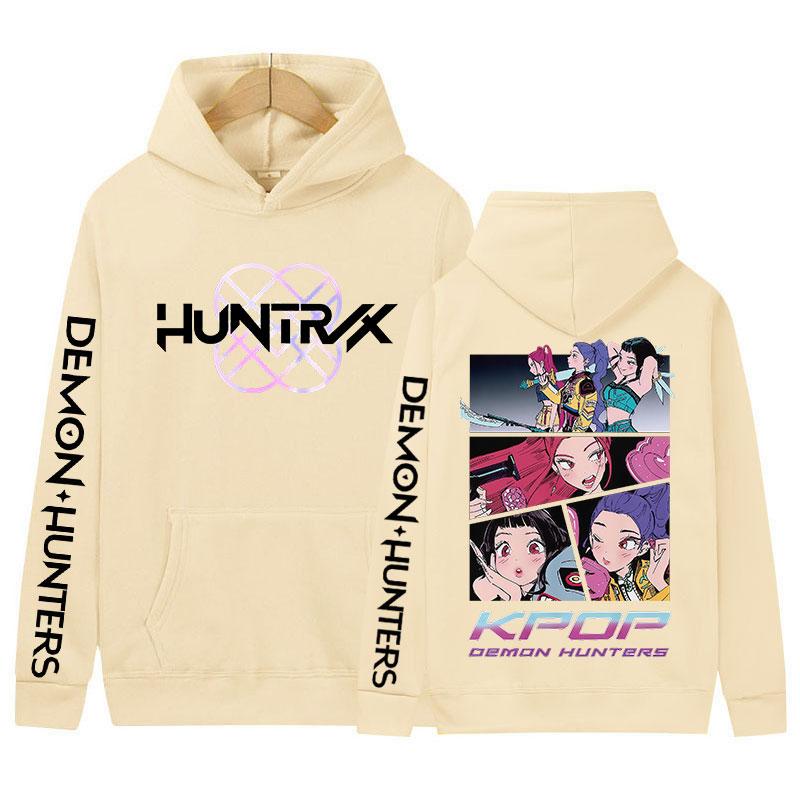 K-pop Demon Hunters Film Graphic Hoody Men Women Kawaii Harajuku Pullover Sweatshirts Vintage Oversized Long Sleeve Hoodies Tops