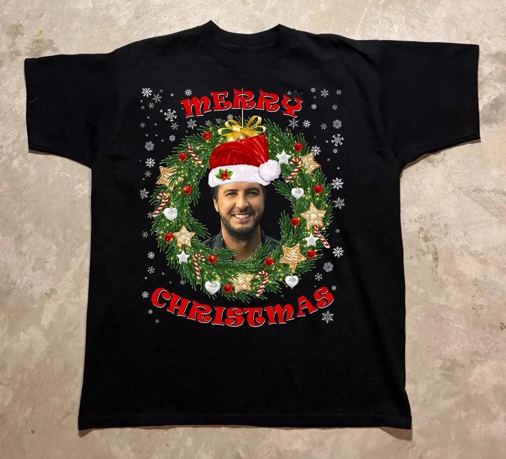 Luke Bryan Singer Mery Christmas T-shirt S to 5XL Unisex T-Shirt XL