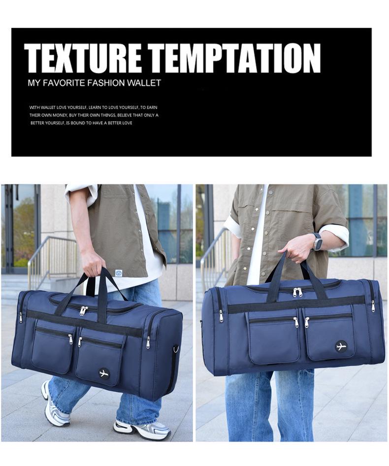 Torba Podróżna z Tkaniny Oxford o Dużej Pojemności - Torba na Ramię, Bagaż Rejestrowany, Składana do Przechowywania
