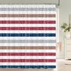 1 Pcs Shower Curtain Color Stripe Printed Bathroom Curtain Polyester Cloth Waterproof Home Decoration Curtain With Hooks