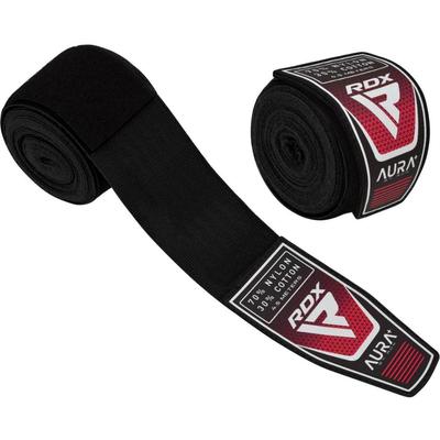 RDX Bandagen Serie Boxen Kickboxen Muay Thai Kampfkünste MMA Sparring Mixed Martial Arts Fitnessstudio Training Übung AURA+ (4,5m, Schwarz)