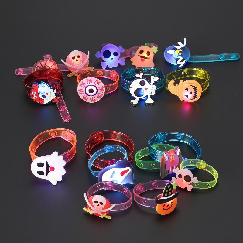 Halloween Led Light Up Bracelets With Cute Cartoon Designs Perfect For Halloween Party Trick Or Treat Favors Gifts