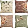 Inspirational Bird Floral Quote Pillow Cases - “Be a Light” Faith DecorLiving Room Sofa Cushion Cover, Bedroom Room Decoration